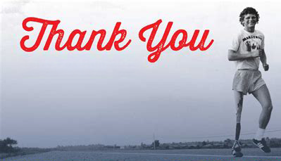 Terry fox thank you 01 Fitness Corner